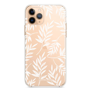 White Tropical Palm Phone Case
