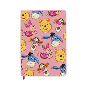 Colourful Winnie & Friends Pink Notebook