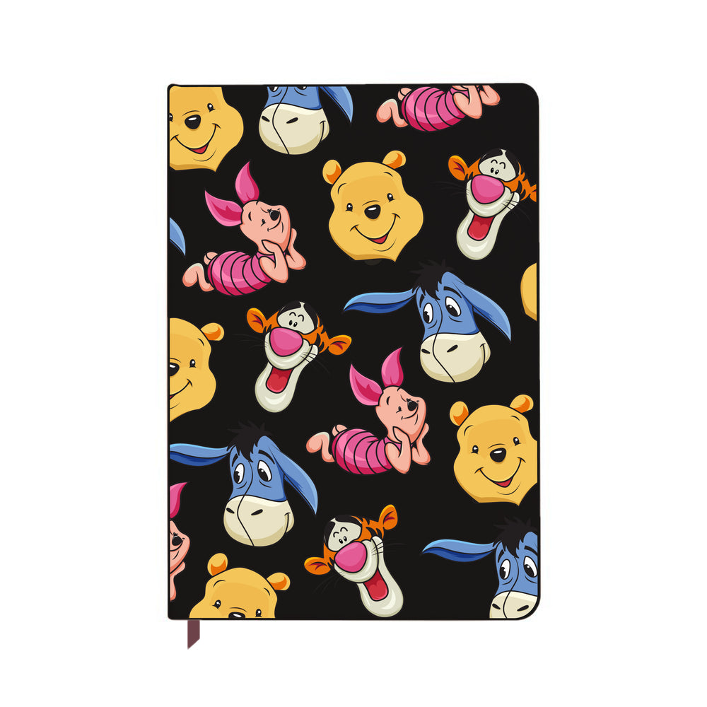 Colourful Winnie & Friends Black Notebook