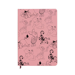 Black Winnie & Friends Pink Notebook