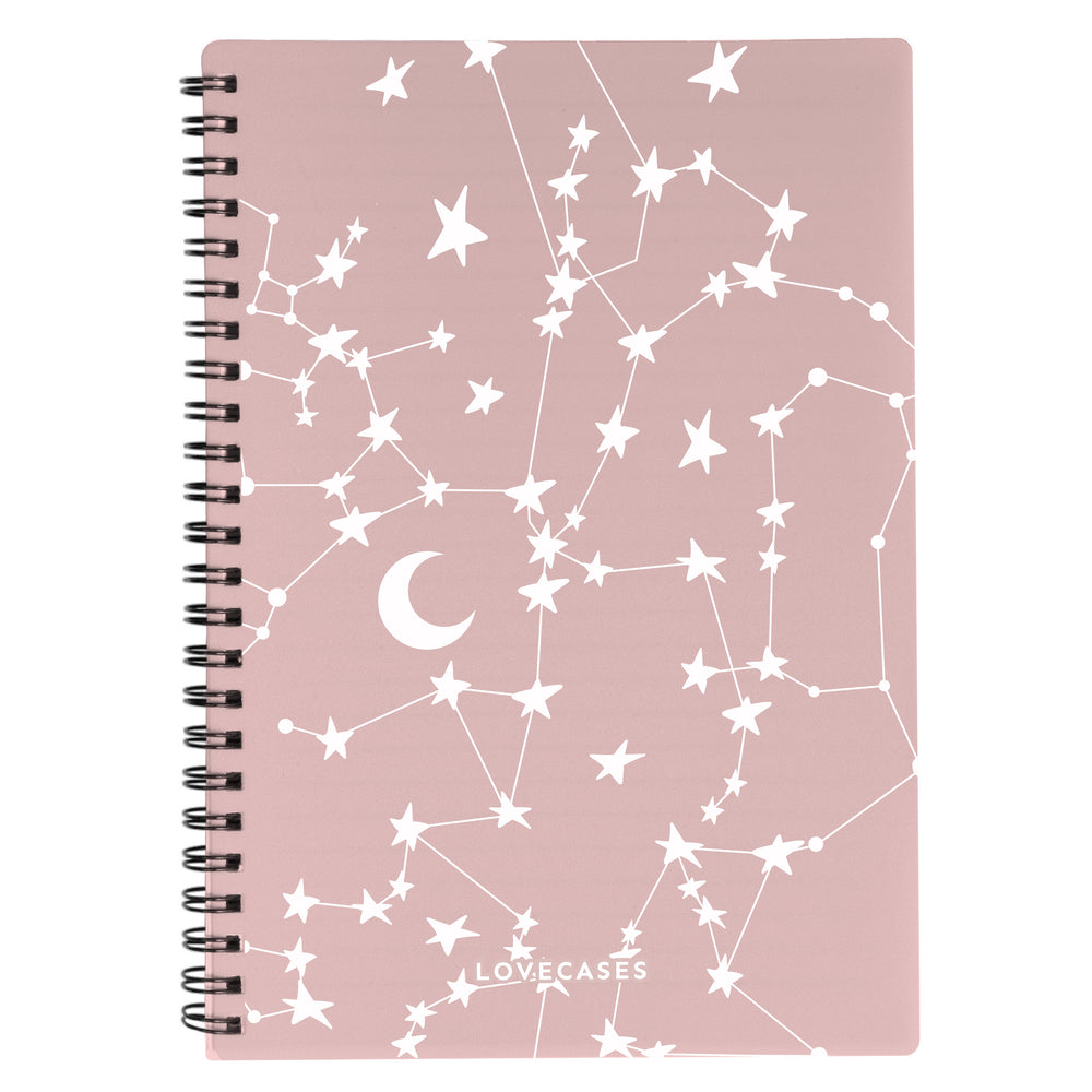 White Stars & Moons Notebook