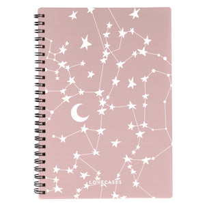 White Stars & Moons Notebook