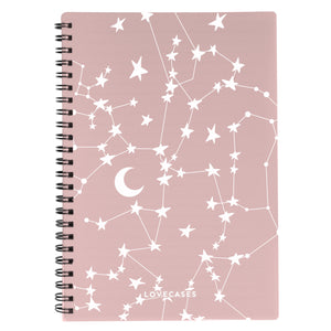
            
                Load image into Gallery viewer, White Stars &amp;amp; Moons Notebook
            
        