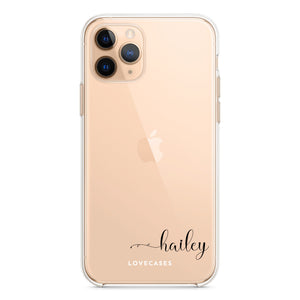 Personalised Black Minimalist Name Phone Case