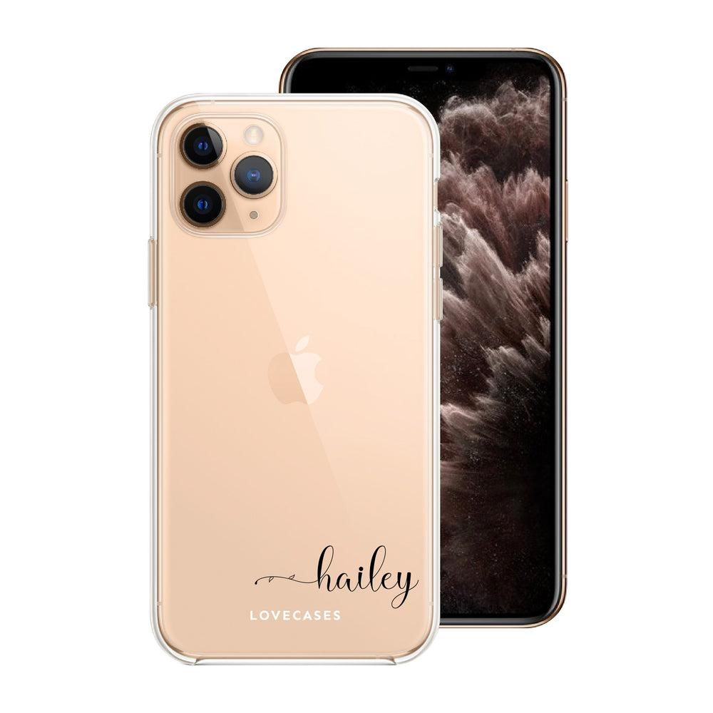 Personalised Black Minimalist Name Phone Case