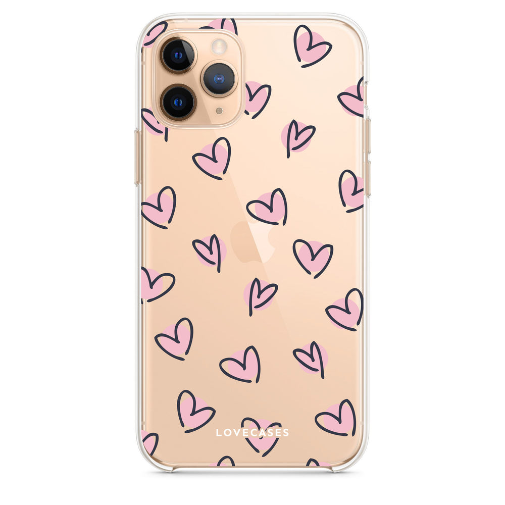 Scattered Hearts Phone Case