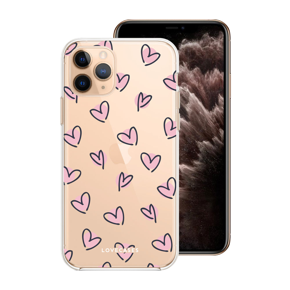 Scattered Hearts Phone Case