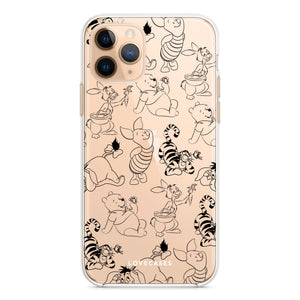 Black Winnie & Friends Phone Case