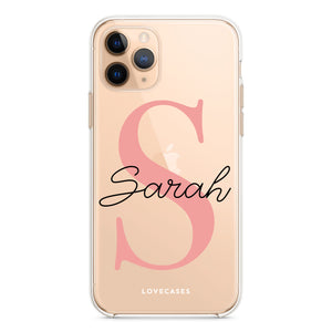 Personalised Black Initial Phone Case